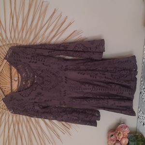 Altard State Purple Floral Bell sleeve Dress M